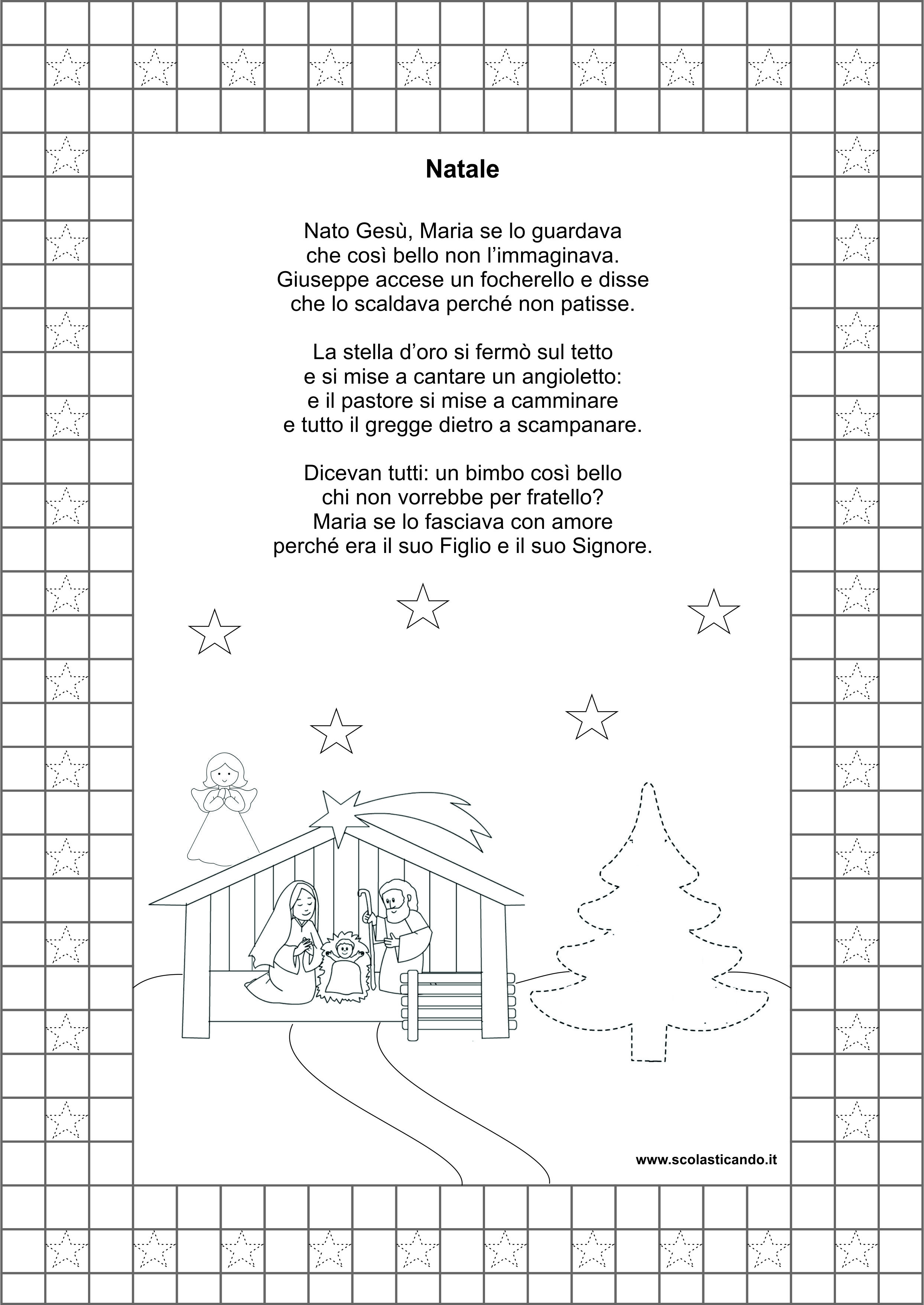 Scuola Primaria Poesie Di Natale.Feste E Ricorrenze Natale Biglietto E Schede Da Scaricare