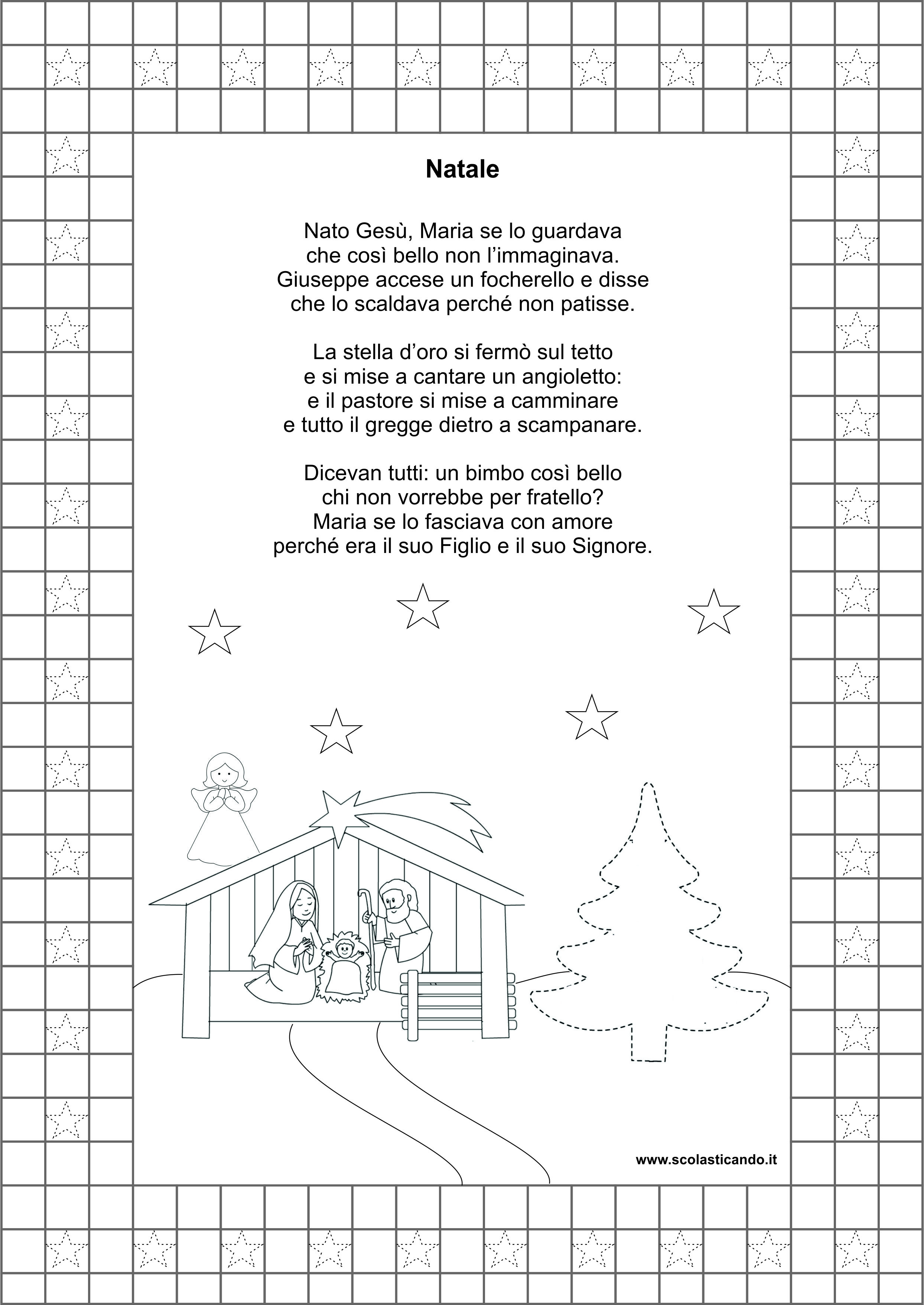 Poesie Di Natale Da Stampare.Feste E Ricorrenze Natale Biglietto E Schede Da Scaricare