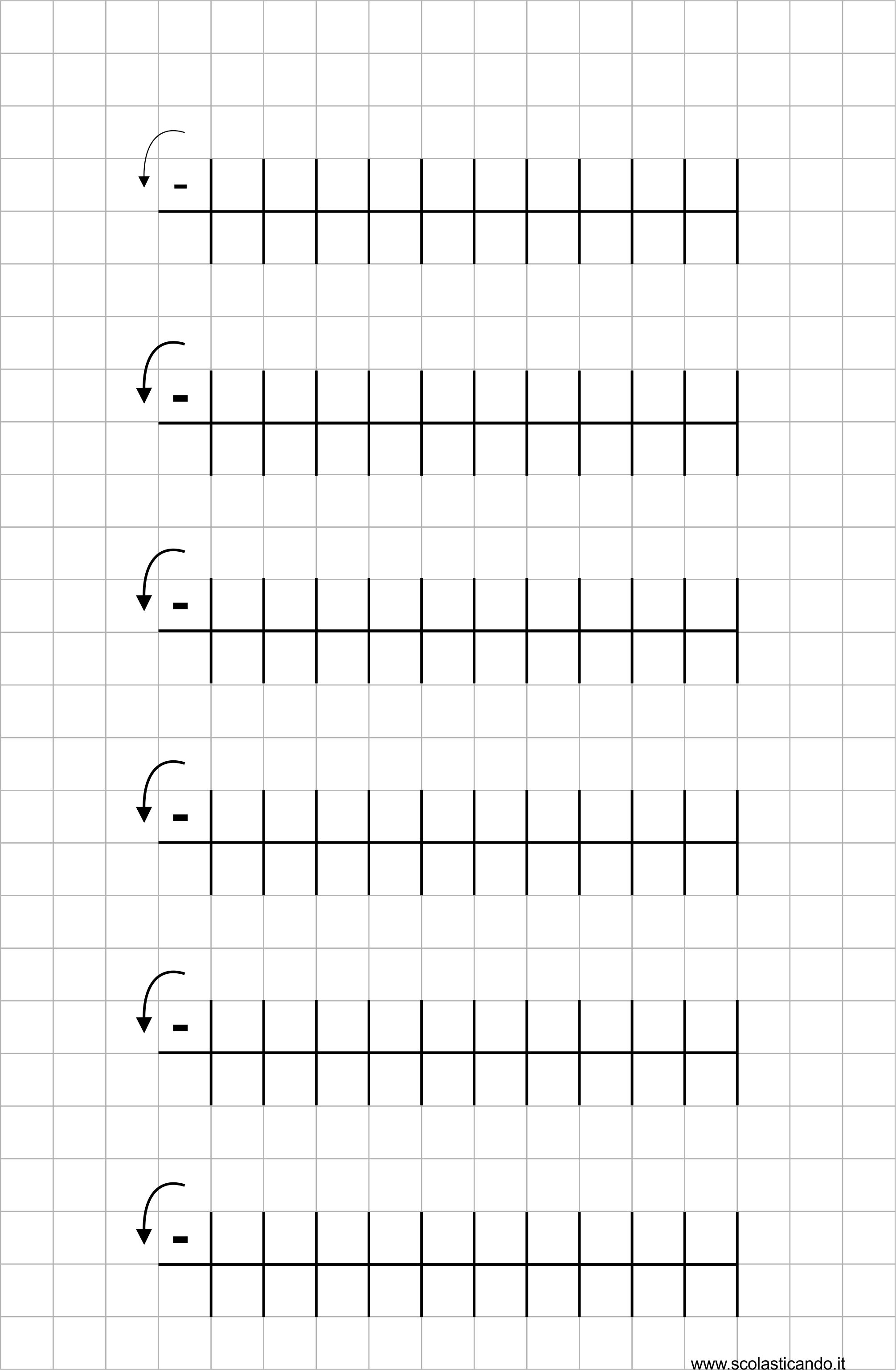 Classe Seconda Matematica Schede Per Operazioni Entro Il 50 Scolasticando It