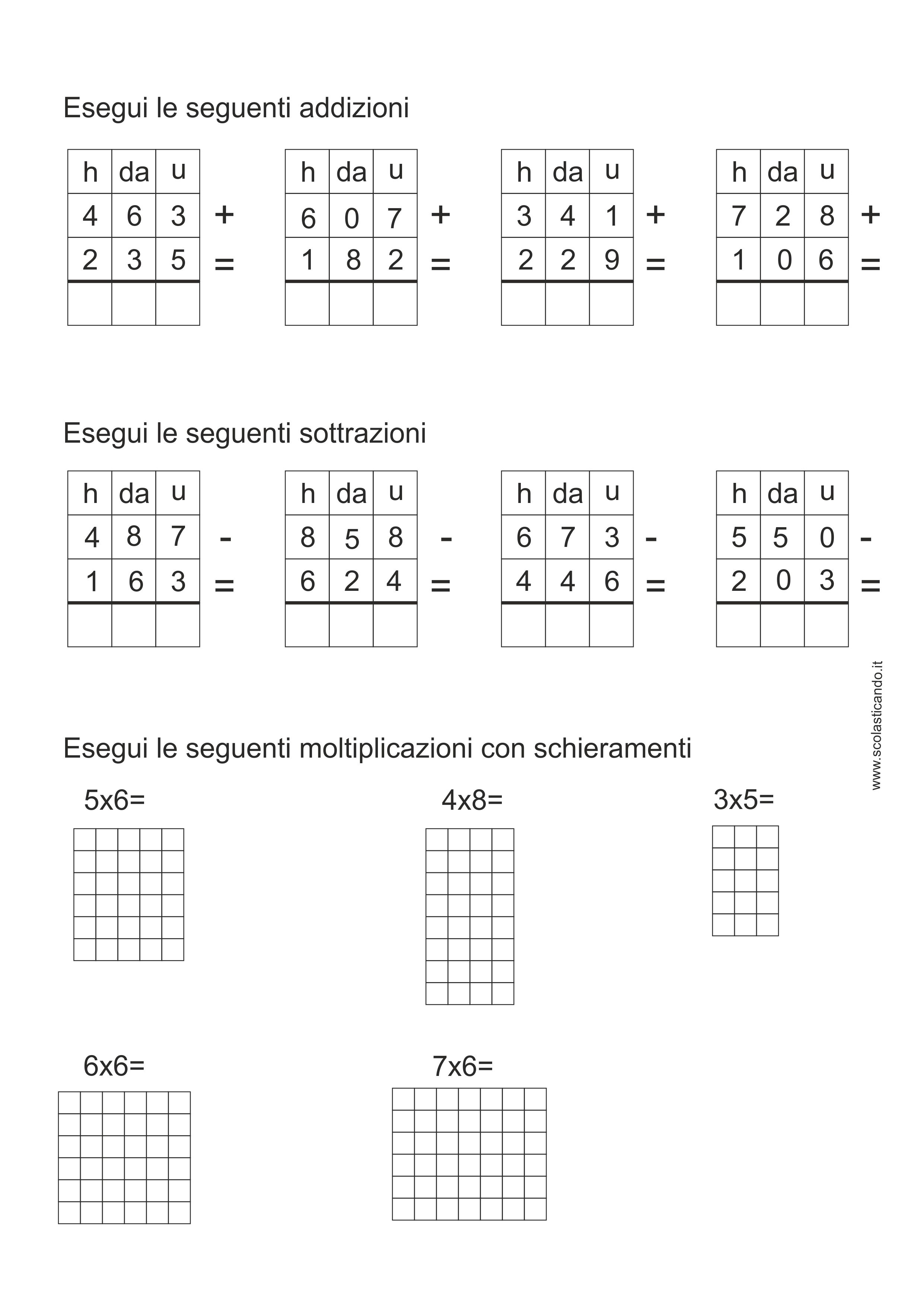 Classe Terza Matematica Schede Di Verifica Di Matematica E Geometria