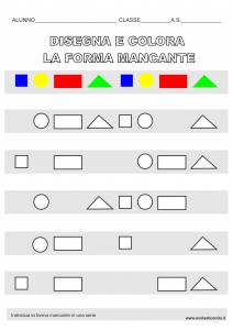 Individua la forma mancante in una serie