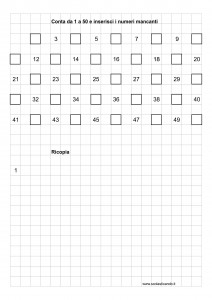 numeri mancanti entro 50