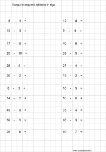 sottrazioni entro il 50