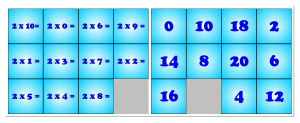 memory tabellina 2